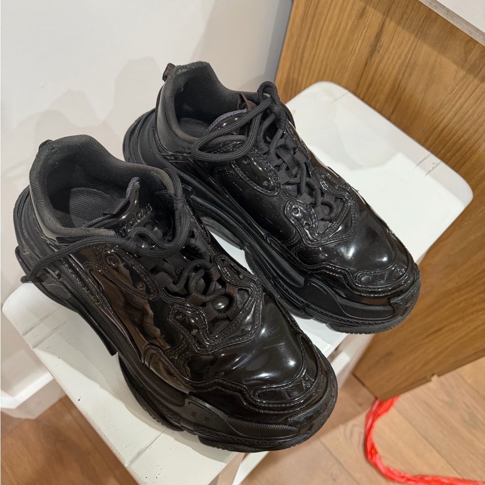 Balenciaga Glossy Black Men's Sneakers